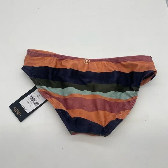 ViX stripe fold over bikini bottoms NWT